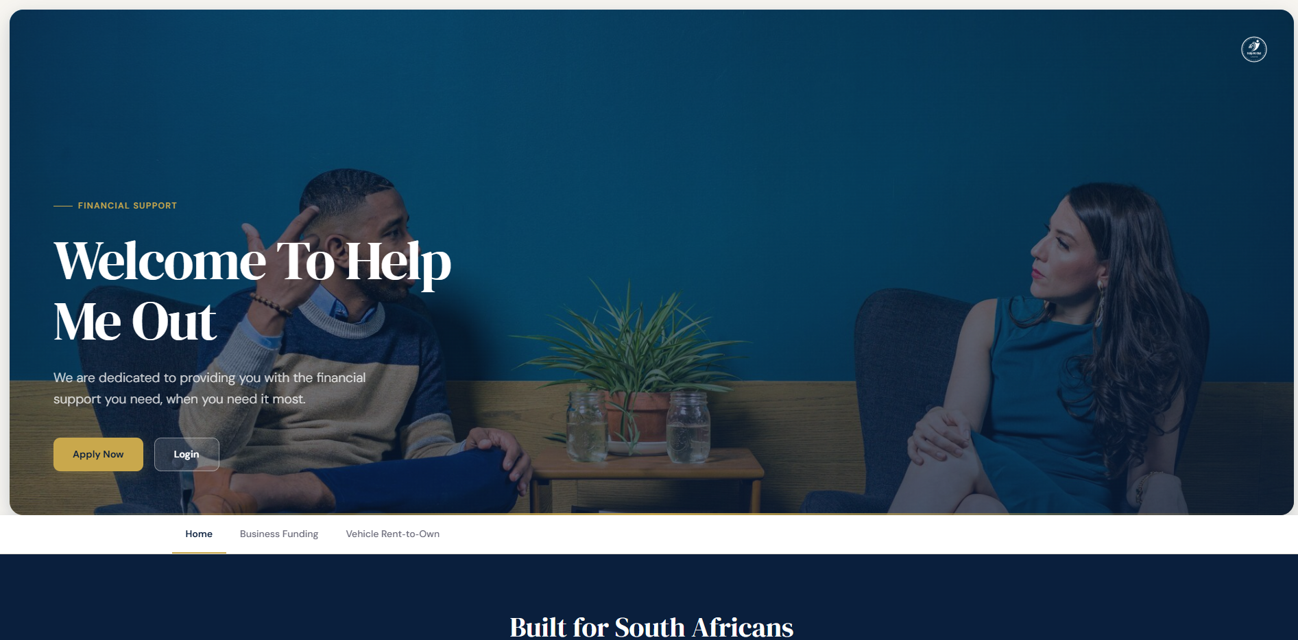 Help Me Out Loans website screenshot
